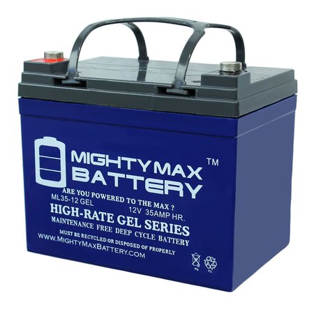 12V 35AH GEL Replacement Battery for Razor Crazy Cart XL -  MIGHTY MAX BATTERY, MAX3950364